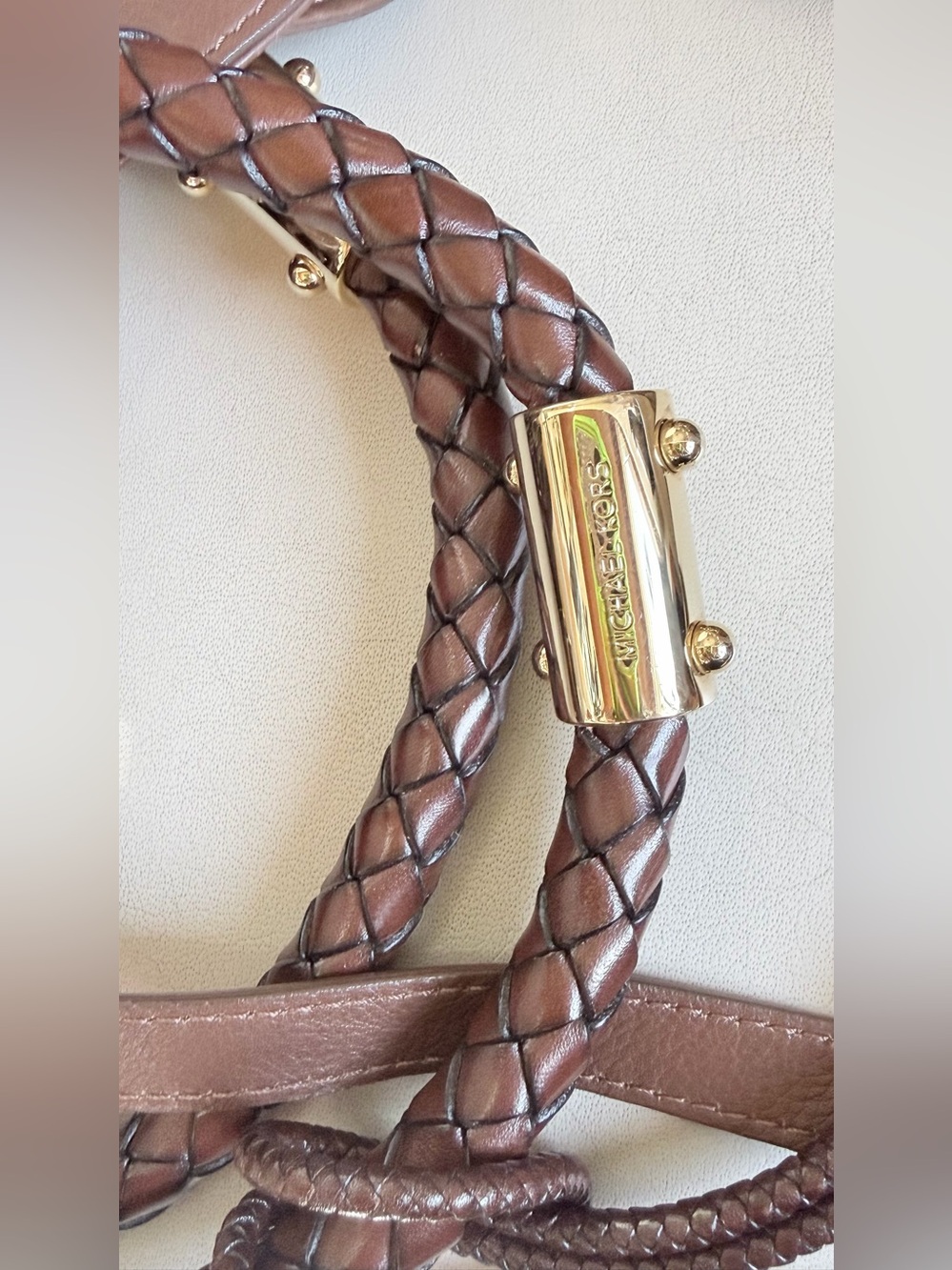 MICHAEL KORS Skorpios Bag! Like New. Cognac. Large. Made in Italy. - Picture 8 of 12